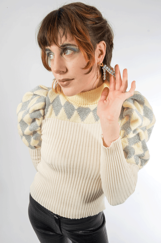 Diamond Turtleneck Sweater