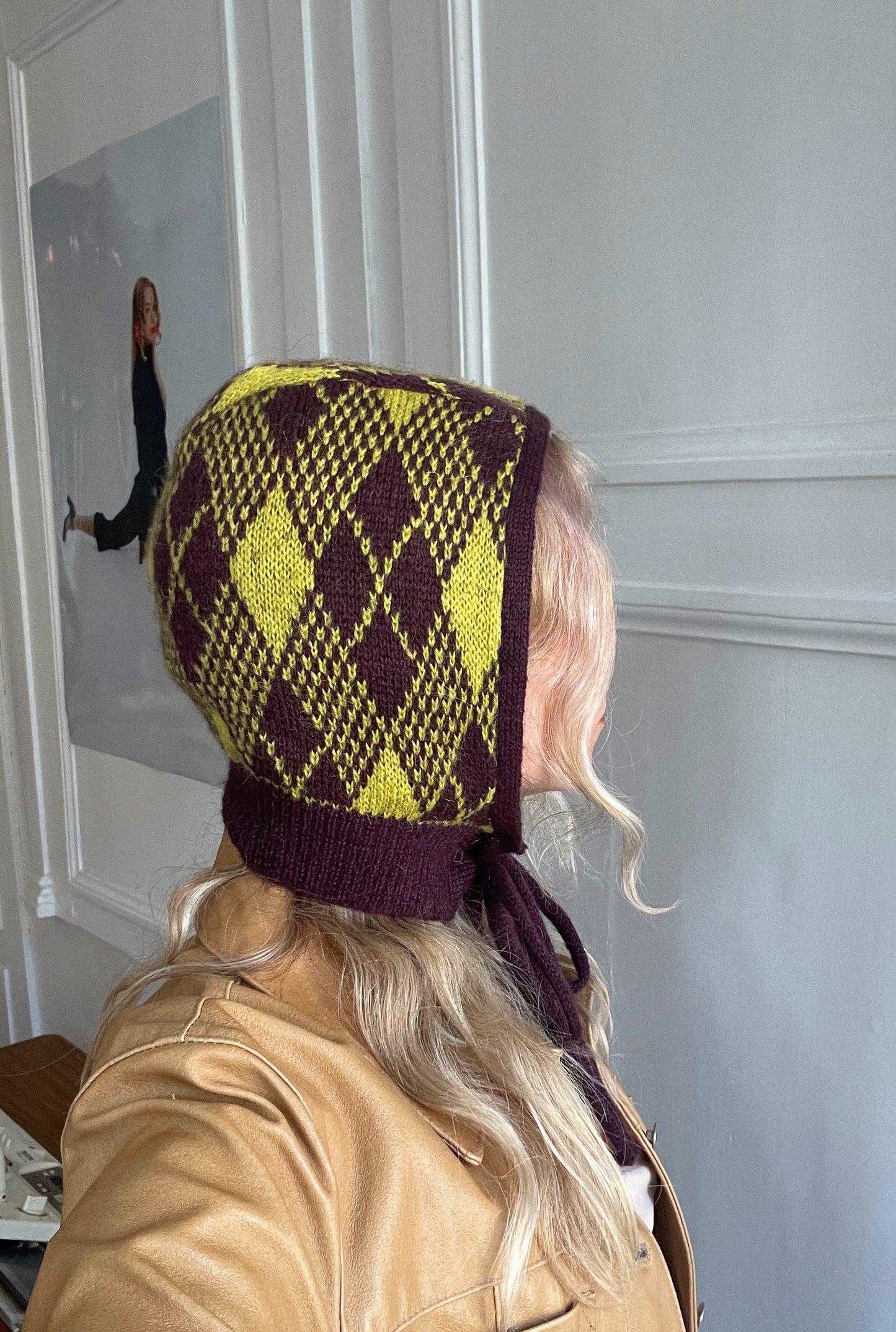 Tartan Prune & Acid Green
