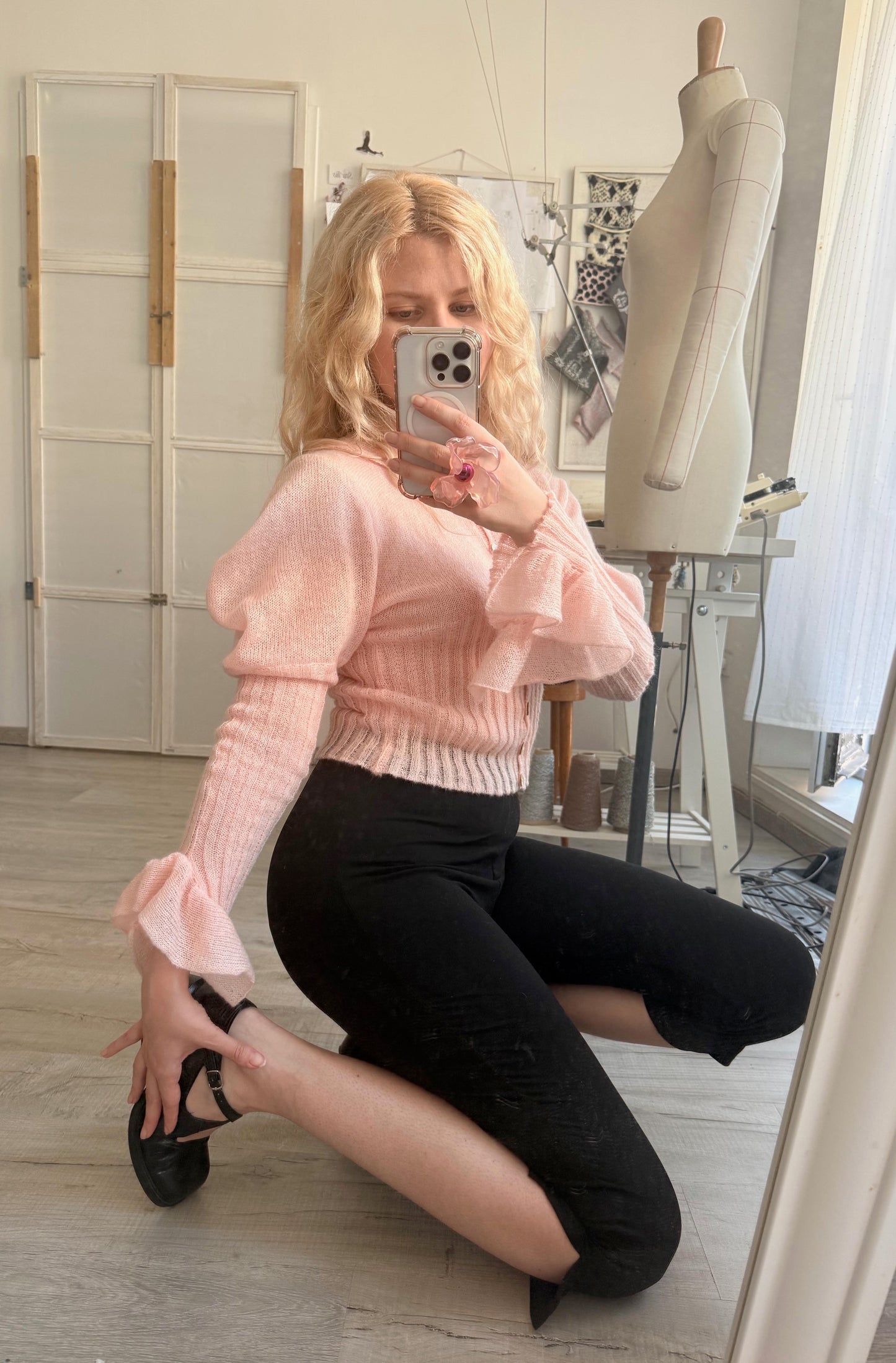 Peach Sailor Cardigan