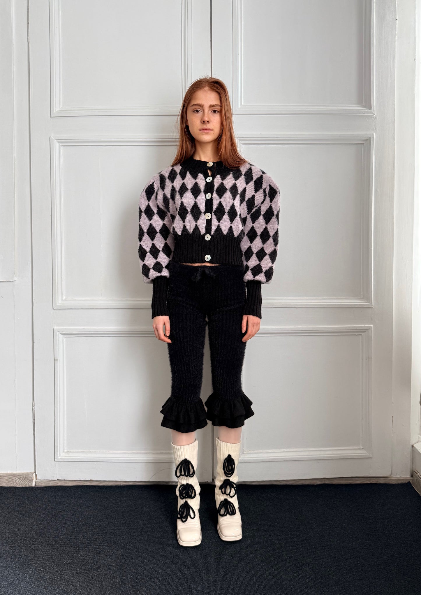 Pink & Black Diamond Cardigan
