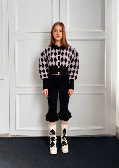 Pink & Black Diamond Cardigan