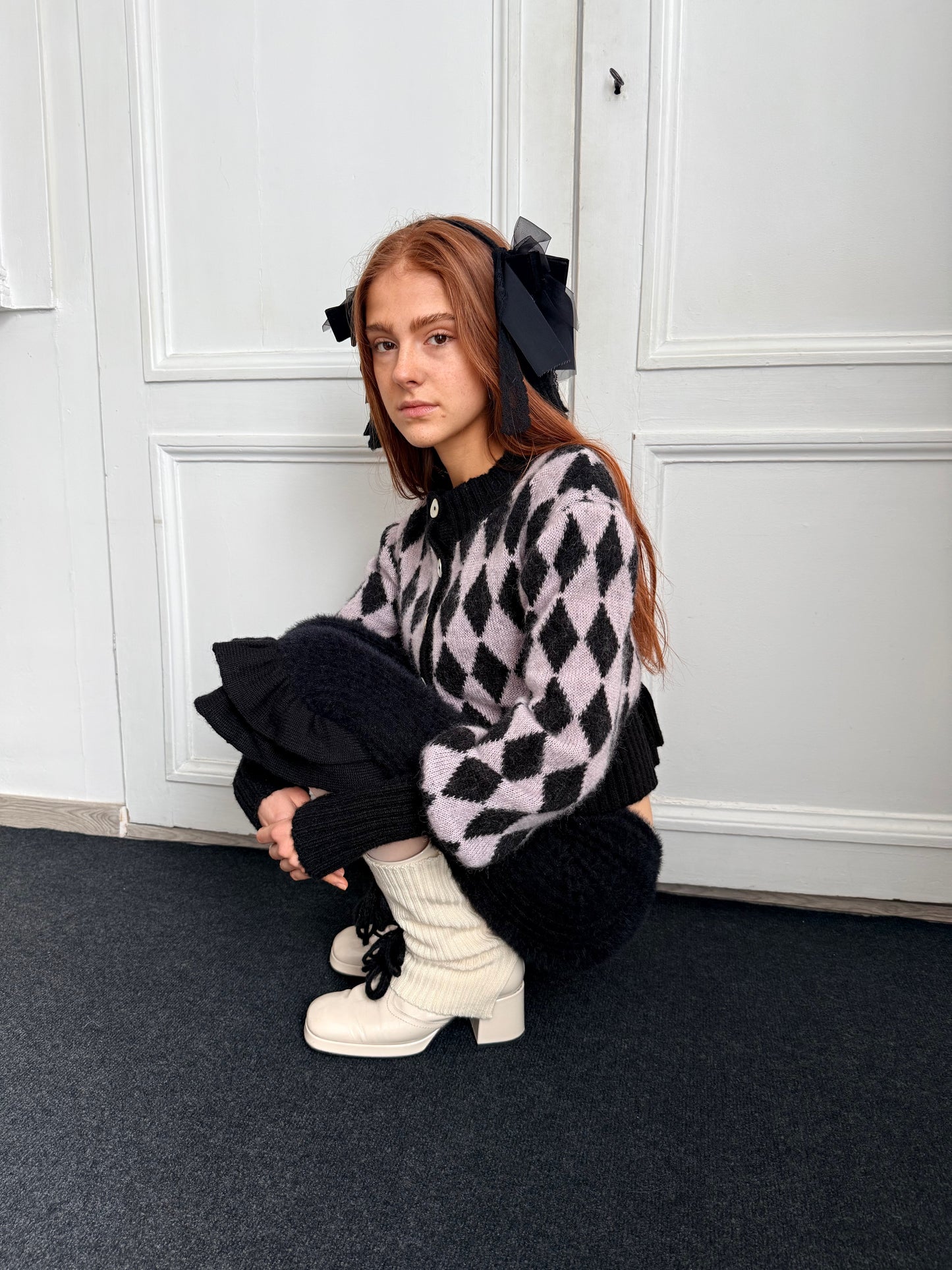 Pink & Black Diamond Cardigan