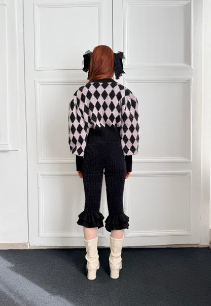 Pink & Black Diamond Cardigan