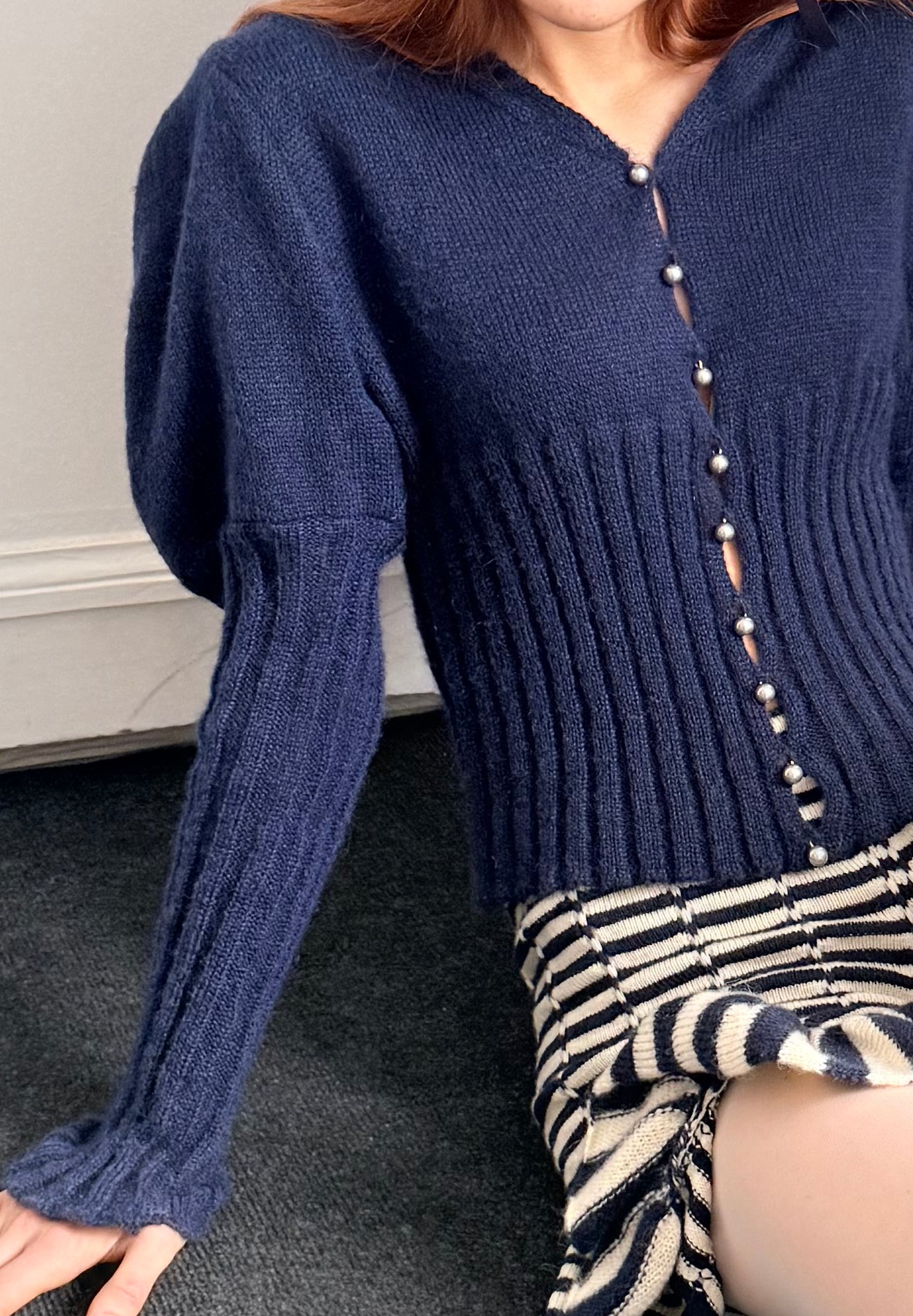 Sailor Cardigan Navy