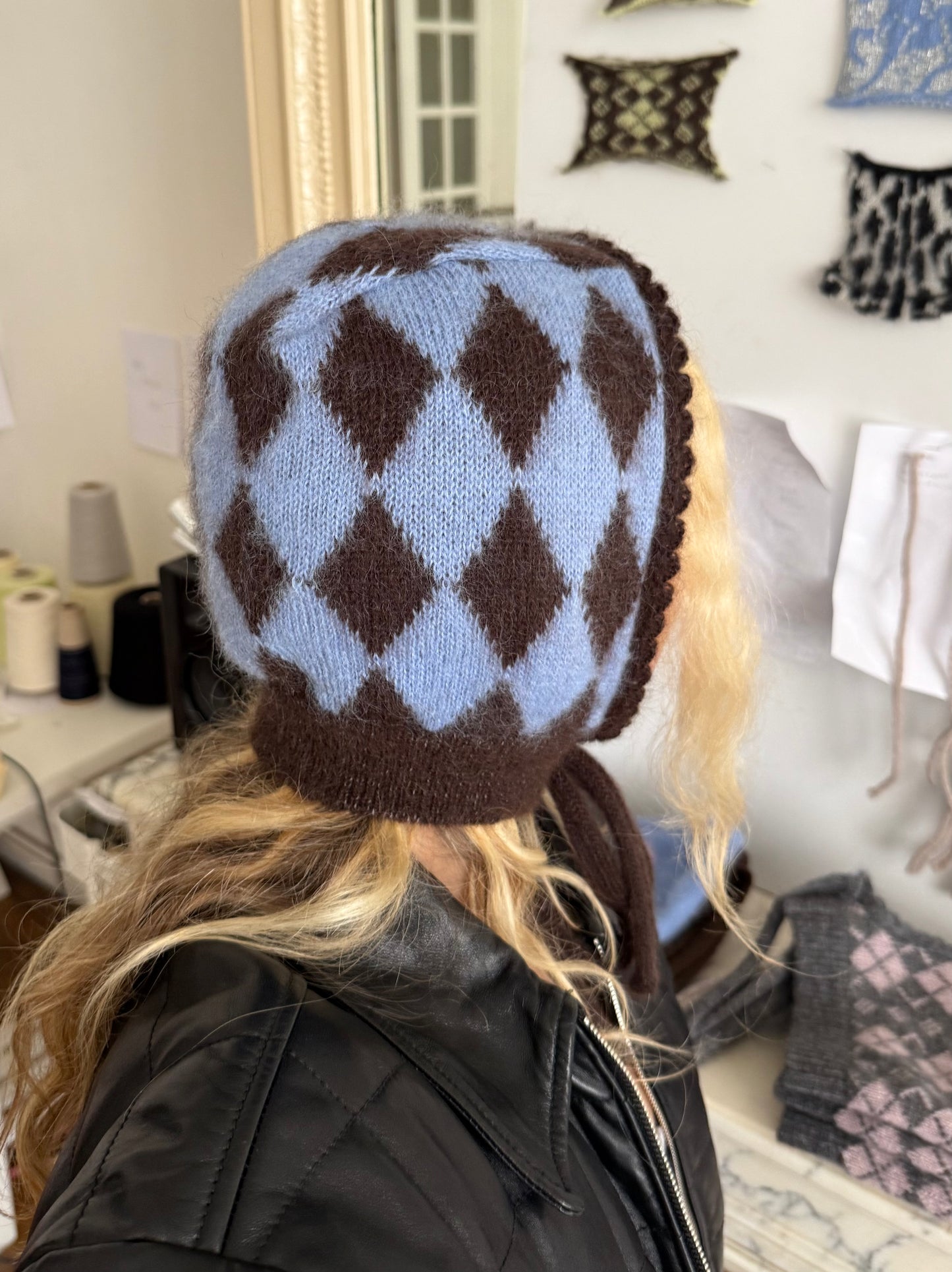 Brown & Blue Diamond Balaclava