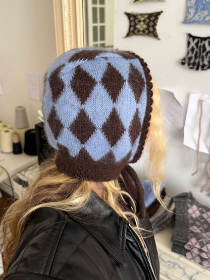 Brown & Blue Diamond Balaclava