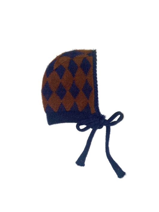 Navy & Brown Diamond Balaclava