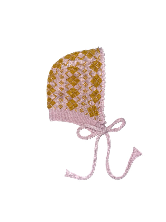 Mustard & Pink Argyle Balaclava